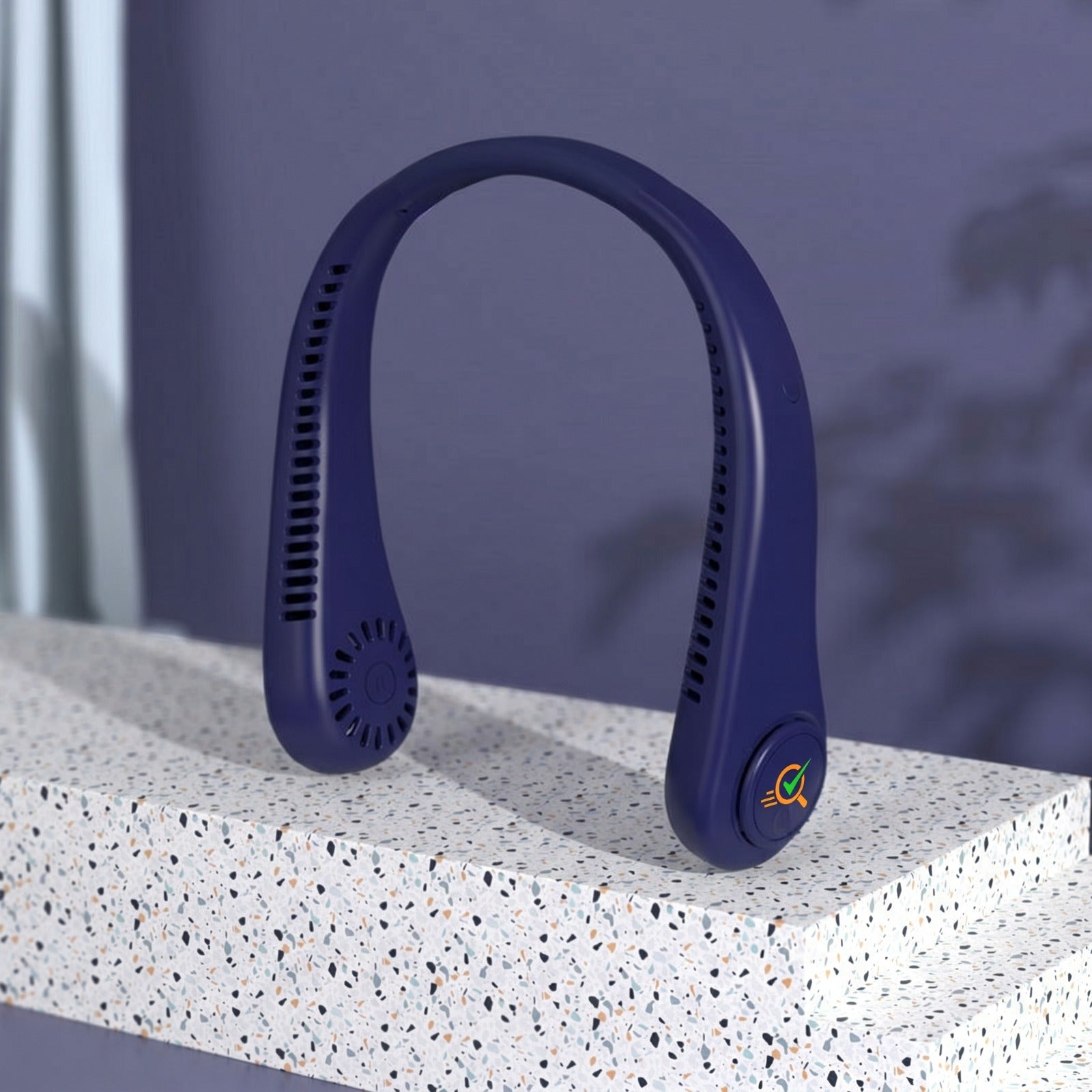 "Portable Bladeless Neck Fan with Digital Display | 3-Speed Hands-Free Cooling"